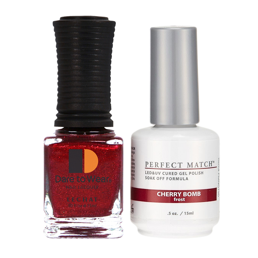 LeChat Perfect Match Nail Lacquer And Gel Polish, PMS190, Cherry Bomb, 0.5oz KK0823