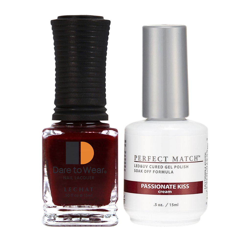 LeChat Perfect Match Nail Lacquer And Gel Polish, PMS191, Passionate Kiss, 0.5oz KK0823
