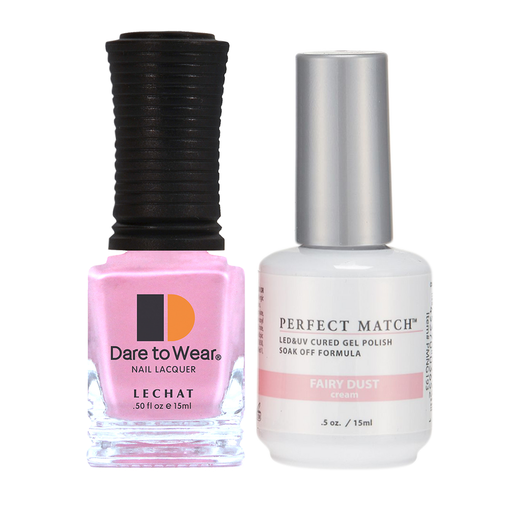LeChat Perfect Match Nail Lacquer And Gel Polish, PMS193, Fairy Collection, Fairy Dust, 0.5oz KK0823