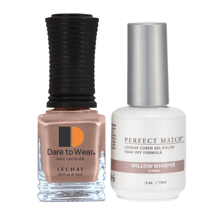 LeChat Perfect Match Nail Lacquer And Gel Polish, PMS195, Fairy Collection, Willow Whisper, 0.5oz KK0823