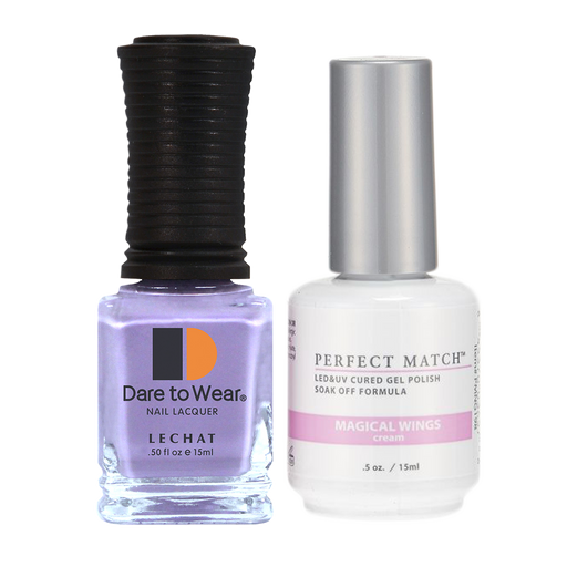 LeChat Perfect Match Nail Lacquer And Gel Polish, PMS198, Fairy Collection, Magical Wings, 0.5oz KK0823
