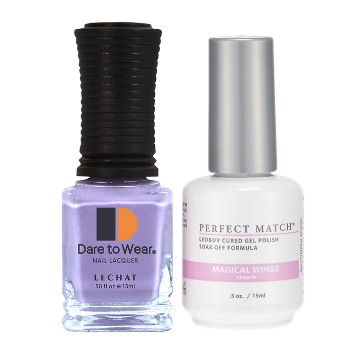 LeChat Perfect Match Nail Lacquer And Gel Polish, PMS198, Fairy Collection, Magical Wings, 0.5oz KK0823