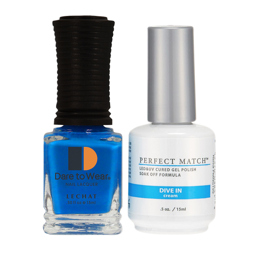 LeChat Perfect Match Nail Lacquer And Gel Polish, PMS199, Retro Collection, Dive In, 0.5oz KK0823