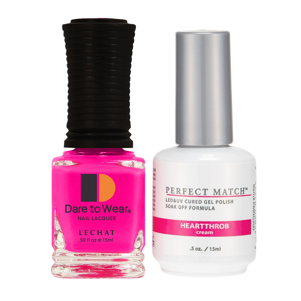 LeChat Perfect Match Nail Lacquer And Gel Polish, PMS200, Retro Collection, Heartthrob, 0.5oz KK0823