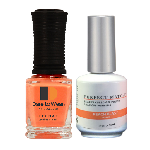 LeChat Perfect Match Nail Lacquer And Gel Polish, PMS202, Retro Collection, Peach Blast, 0.5oz KK0823