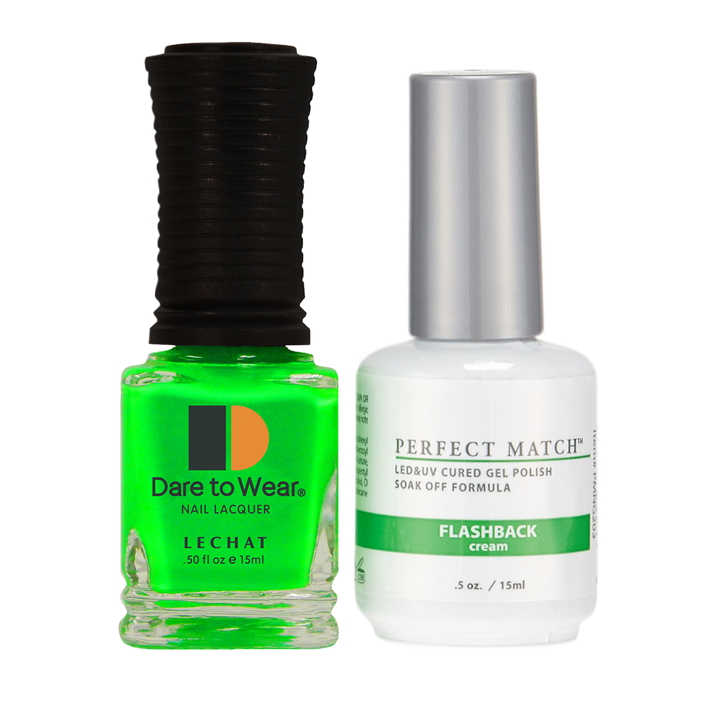 LeChat Perfect Match Nail Lacquer And Gel Polish, PMS203, Retro Collection, Flashback, 0.5oz KK0823