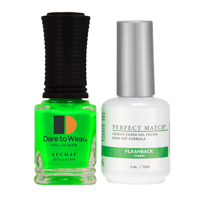 LeChat Perfect Match Nail Lacquer And Gel Polish, PMS203, Retro Collection, Flashback, 0.5oz KK0823