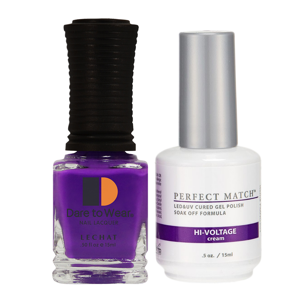 LeChat Perfect Match Nail Lacquer And Gel Polish, PMS204, Retro Collection, Hi-Voltage, 0.5oz KK0823
