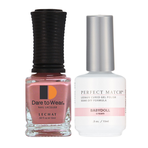 LeChat Perfect Match Nail Lacquer And Gel Polish, PMS213, Exposed Collection, Babydoll, 0.5oz KK0823