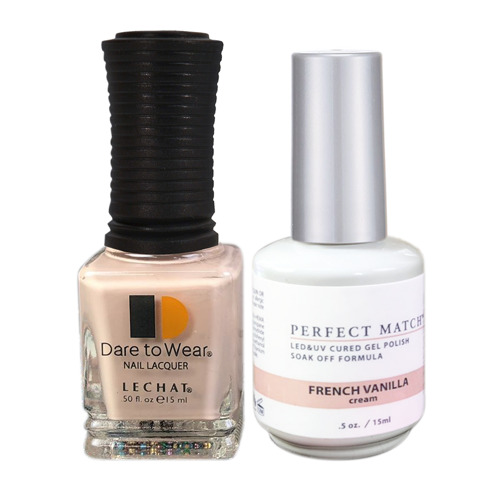 LeChat Perfect Match Nail Lacquer And Gel Polish, PMS223, English Rose Collection, French Vanilla, 0.5oz KK0823