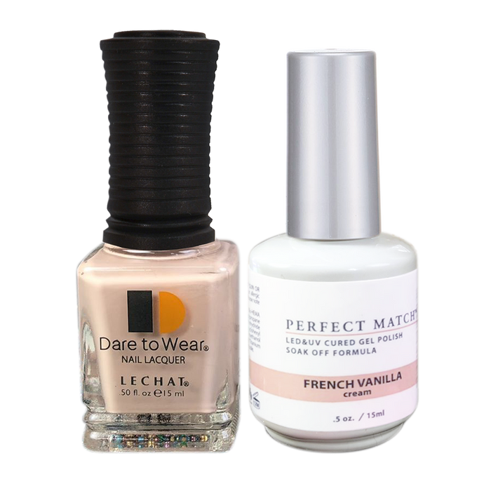 LeChat Perfect Match Nail Lacquer And Gel Polish, PMS223, English Rose Collection, French Vanilla, 0.5oz KK0823