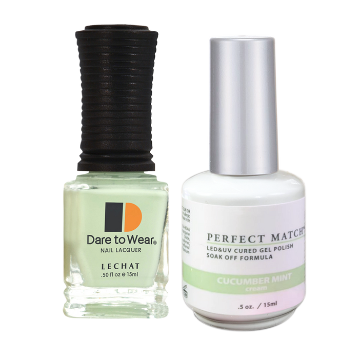 LeChat Perfect Match Nail Lacquer And Gel Polish, PMS227, English Rose Collection, Cucumber Mint, 0.5oz KK0823