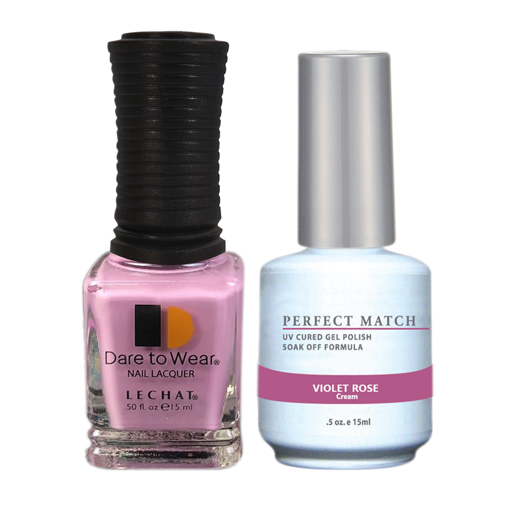 LeChat Perfect Match Nail Lacquer And Gel Polish, PMS228, English Rose Collection, Violet Rose, 0.5oz KK0823