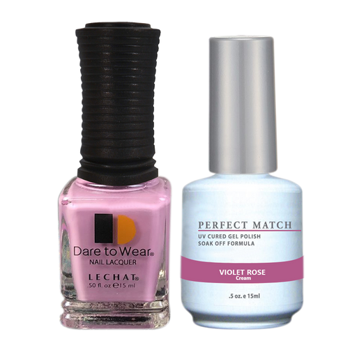 LeChat Perfect Match Nail Lacquer And Gel Polish, PMS228, English Rose Collection, Violet Rose, 0.5oz KK0823