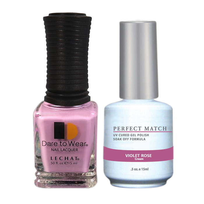 LeChat Perfect Match Nail Lacquer And Gel Polish, PMS228, English Rose Collection, Violet Rose, 0.5oz KK0823