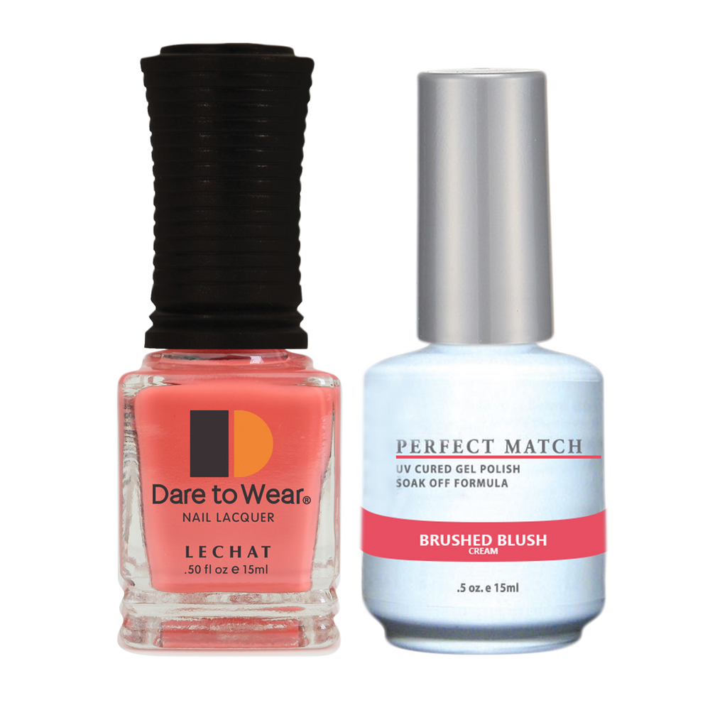 LeChat Perfect Match Nail Lacquer And Gel Polish, PMS237, Color Me Autumn Collection, Brushed Blush, 0.5oz KK1030