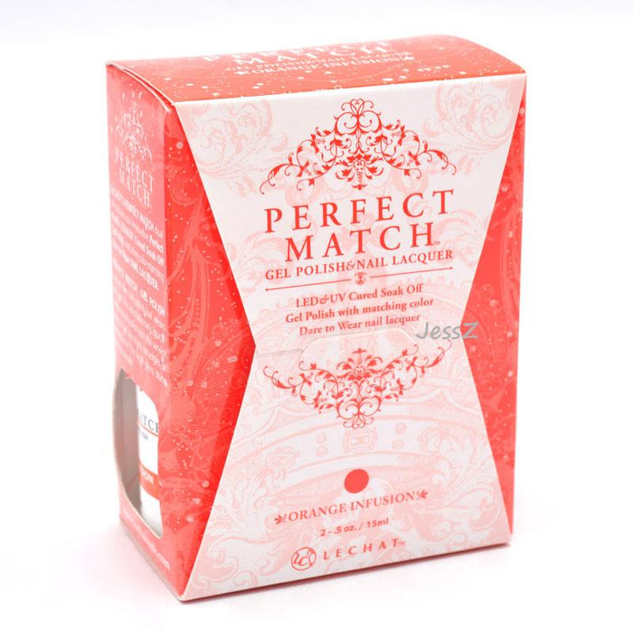 LeChat Perfect Match Nail Lacquer And Gel Polish, PMS254, Colorful Moments Collection, Orange Infusion, 0.5oz OK0620VD