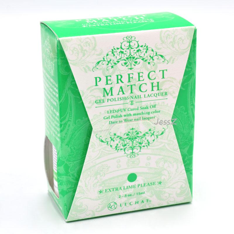 LeChat Perfect Match Nail Lacquer And Gel Polish, PMS256, Colorful Moments Collection, Extra Lime Please, 0.5oz OK0620VD