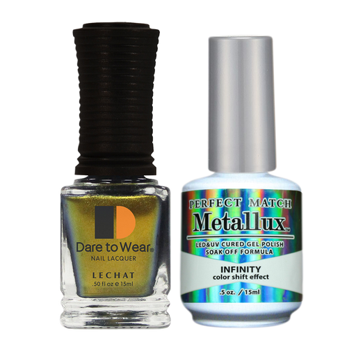LeChat Perfect Match Nail Lacquer And Gel Polish, METALLUX Collection, MLMS01, Infinity, 0.5oz KK0823