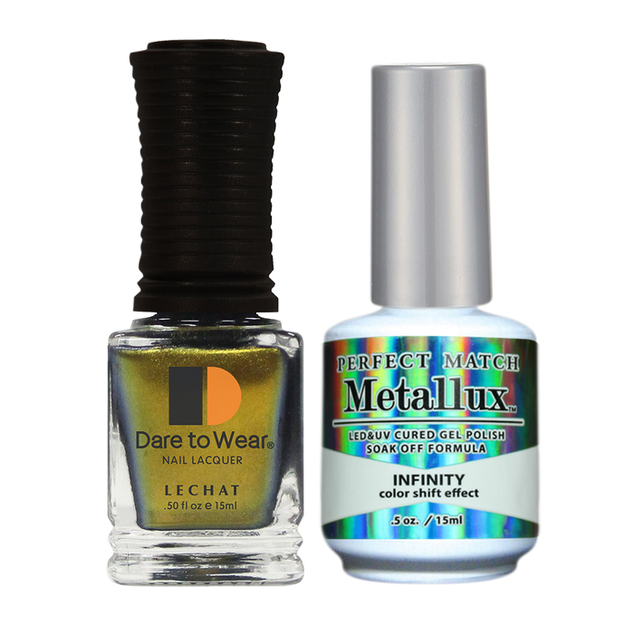 LeChat Perfect Match Nail Lacquer And Gel Polish, METALLUX Collection, MLMS01, Infinity, 0.5oz KK0823