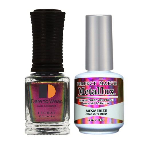 LeChat Perfect Match Nail Lacquer And Gel Polish, METALLUX Collection, MLMS03, Mesmerize, 0.5oz KK0823