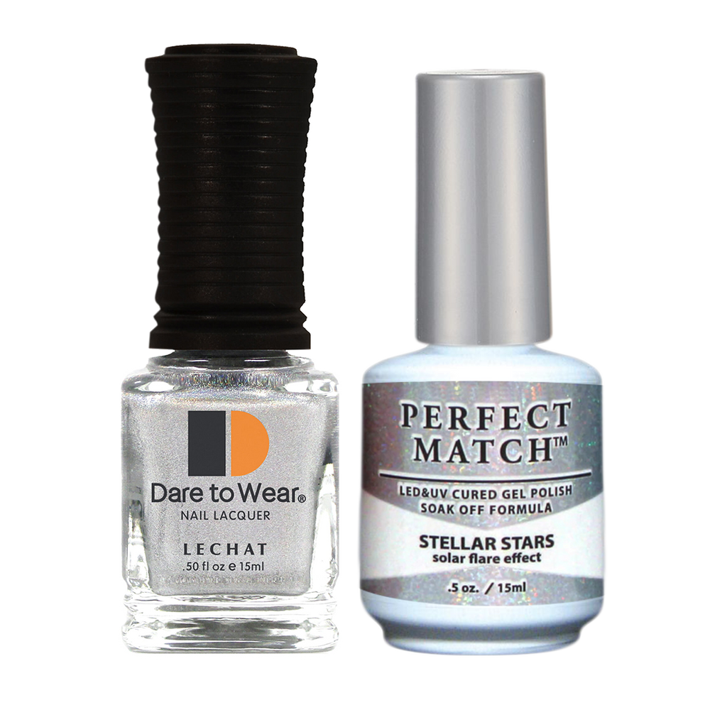 LeChat Perfect Match Nail Lacquer And Gel Polish, SPECTRA Collection, SPMS05, Stellar Stars, 0.5oz KK0919