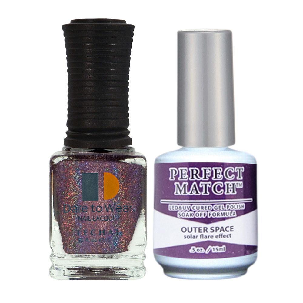 LeChat Perfect Match Nail Lacquer And Gel Polish, SPECTRA Collection, SPMS12, Outer Space, 0.5oz KK0919