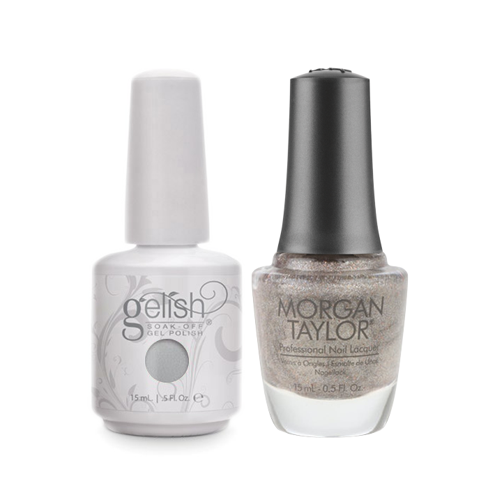 Gelish Gel Polish & Morgan Taylor Nail Lacquer, 1100088, Wrapped In Glamour Collection, Let's Get Frosty BB KK