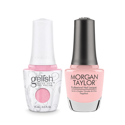 Gelish Gel Polish & Morgan Taylor Nail Lacquer 1, 1110815 + 3110815, Light Elegant, 0.5oz KK1011