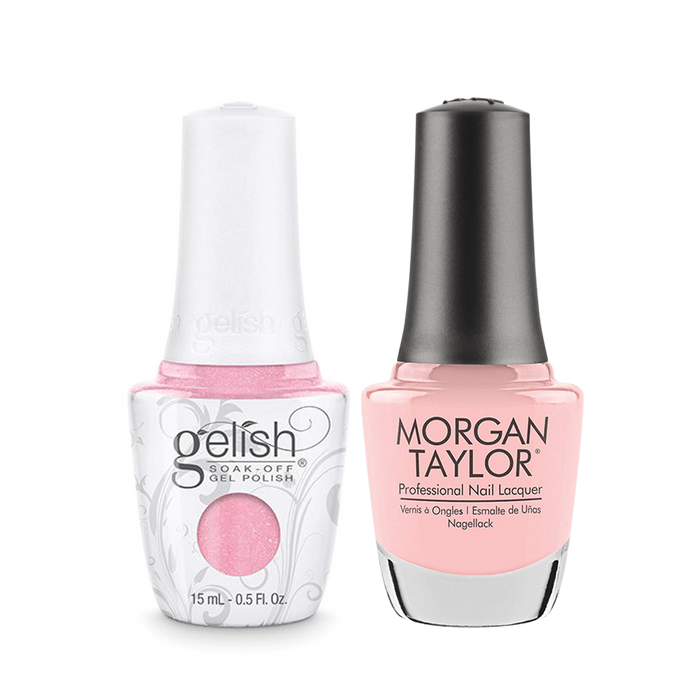 Gelish Gel Polish & Morgan Taylor Nail Lacquer 1, 1110815 + 3110815, Light Elegant, 0.5oz KK1011