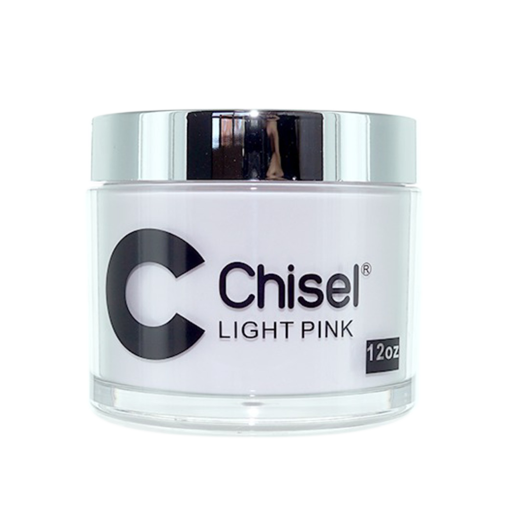 Chisel 2in1 Acrylic/Dipping Powder, Pink & White Collection, LIGHT PINK, 12oz (Packing: 60 pcs/case)