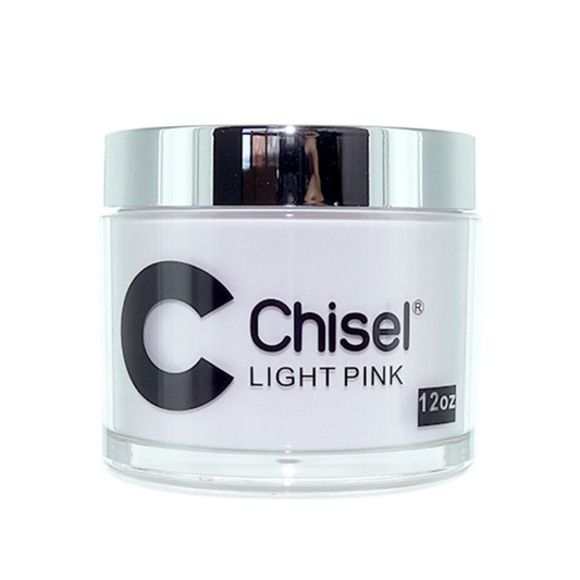 Chisel 2in1 Acrylic/Dipping Powder, Pink & White Collection, LIGHT PINK, 12oz (Packing: 60 pcs/case)