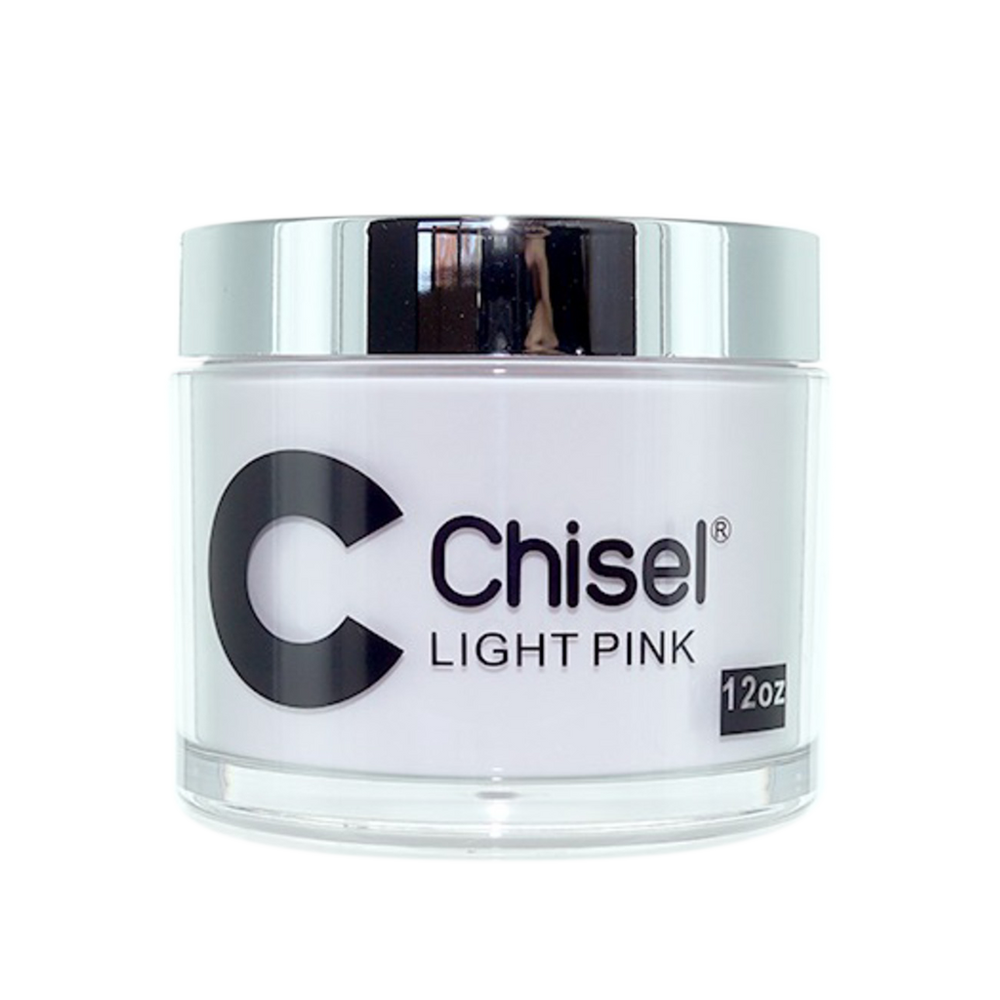 Chisel 2in1 Acrylic/Dipping Powder, Pink & White Collection, LIGHT PINK, 12oz (Packing: 60 pcs/case)