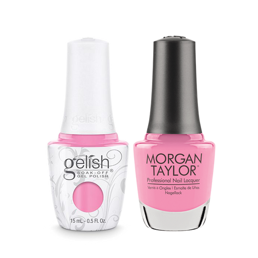 Gelish Gel Polish & Morgan Taylor Nail Lacquer, Look At You, Pink-achu!, 0.5oz, 1110178 + 50178 KK0907