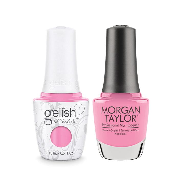 Gelish Gel Polish & Morgan Taylor Nail Lacquer, Look At You, Pink-achu!, 0.5oz, 1110178 + 50178 KK0907