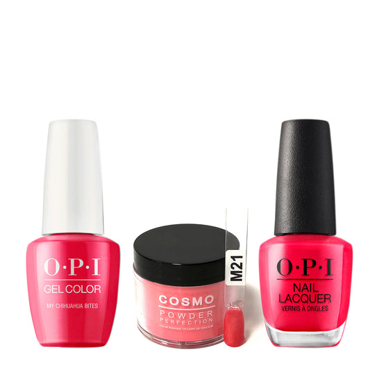 Cosmo 3in1 Dipping Powder + Gel Polish + Nail Lacquer (Matching OPI), 2oz, CM21