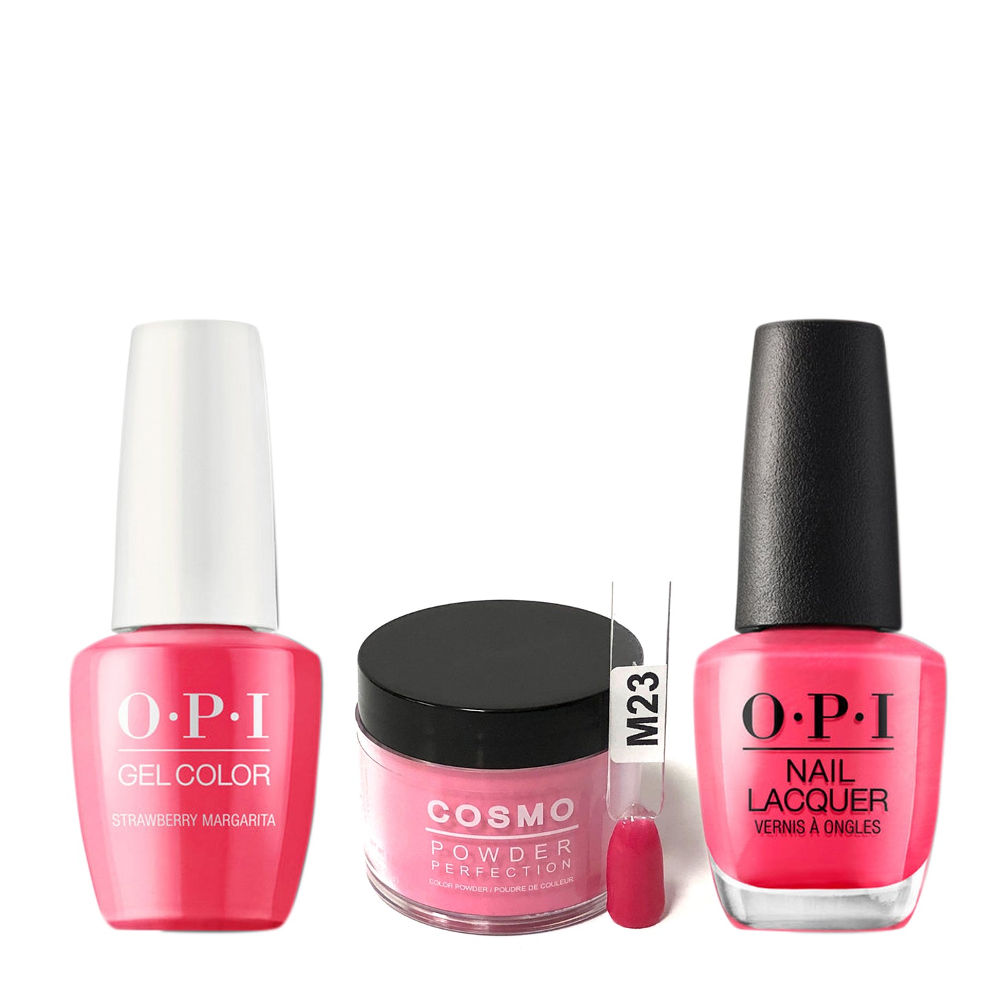 Cosmo 3in1 Dipping Powder + Gel Polish + Nail Lacquer (Matching OPI), 2oz, CM23