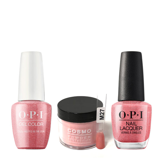 Cosmo 3in1 Dipping Powder + Gel Polish + Nail Lacquer (Matching OPI), 2oz, CM27