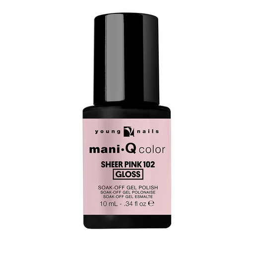 Young Nails Gel Polish, ManiQ Color Collection, MC30053, Sheer Pink 102, 0.34oz OK0904LK