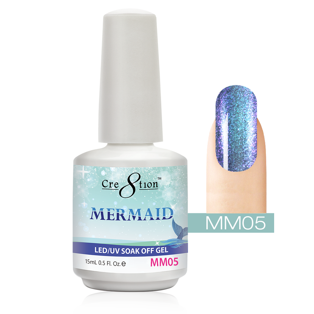 Cre8tion Mermaid Gel Polish, Color List in Note, 0.5oz, 000