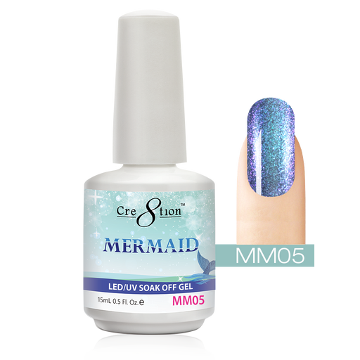 Cre8tion Mermaid Gel Polish, Color List in Note, 0.5oz, 000