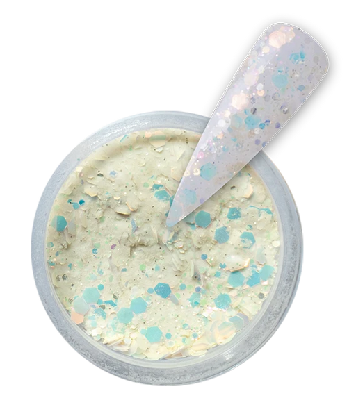 iGel Acrylic/Dipping Powder, Mermaid Collection, MG01, White Waves, 2oz OK1110VD