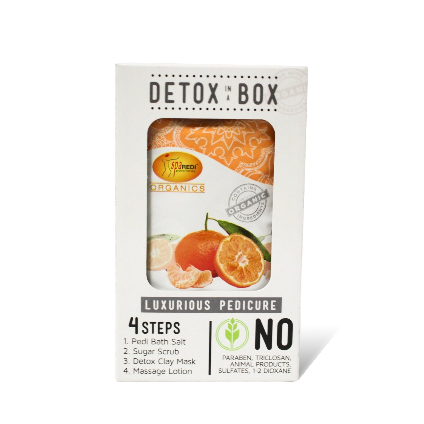 SpaRedi Detox In A Box, Pedicure 4 Steps, Mandarin OK0325MD