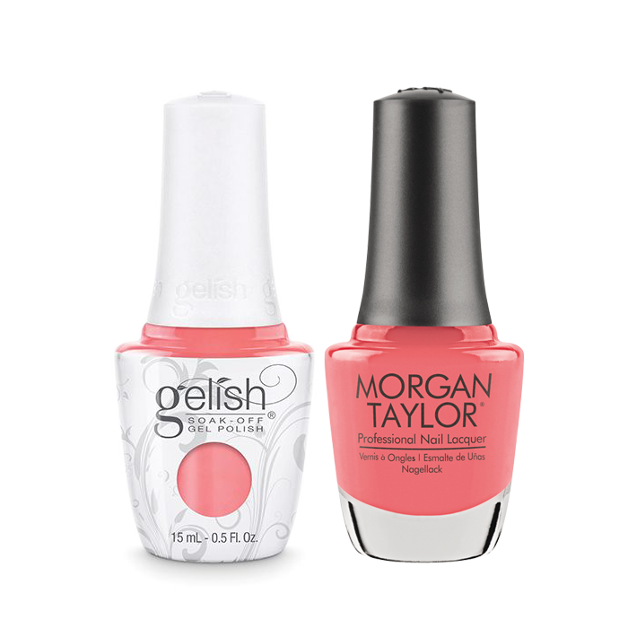 Gelish Gel Polish & Morgan Taylor Nail Lacquer, Manga-round With Me, 0.5oz, 1110182 + 50182 KK0907