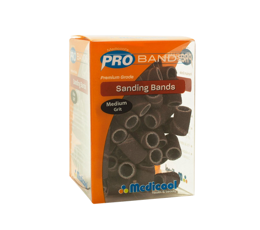 Medicool Sanding Bands, RED - MEDIUM (Pk: 100 pcs/box)