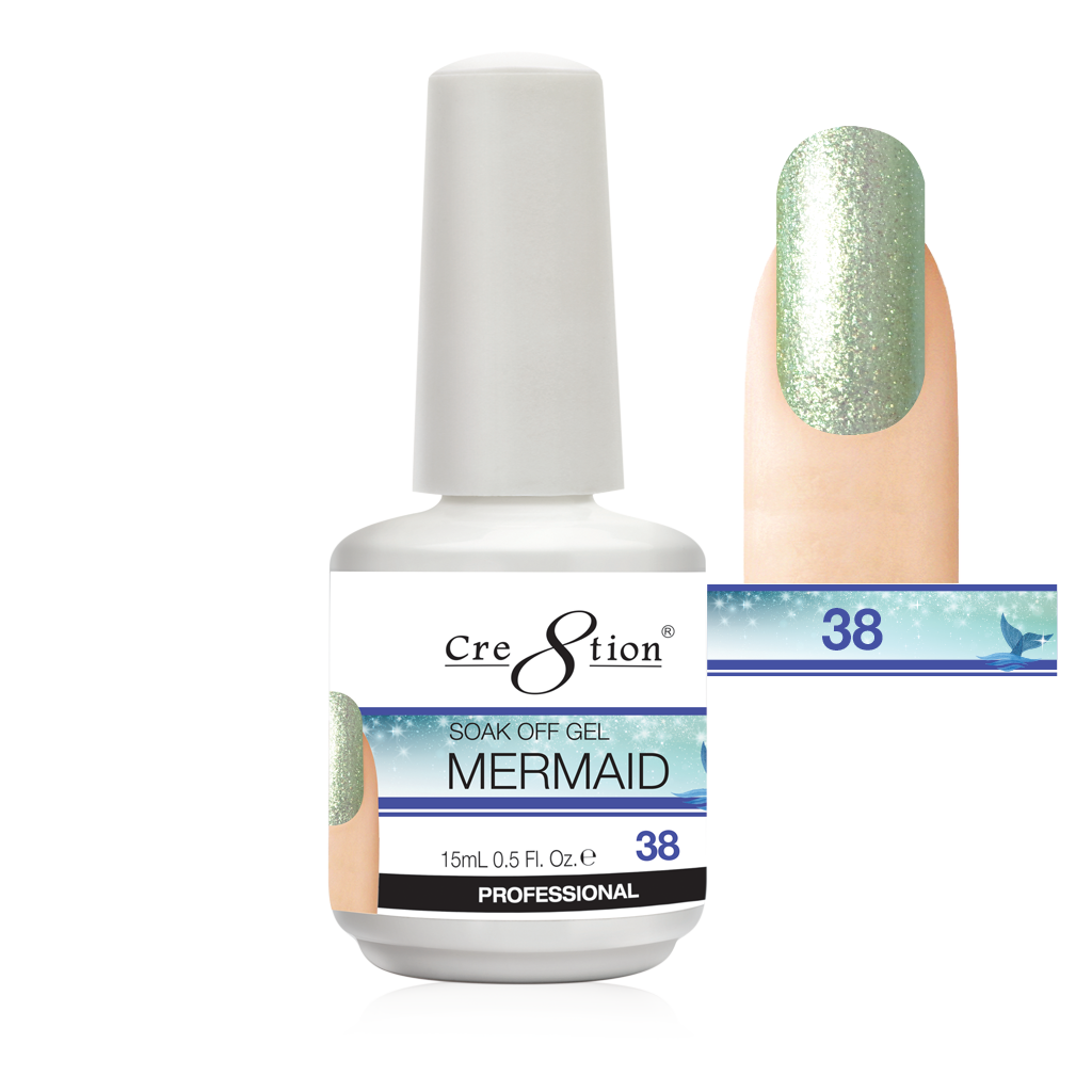 Cre8tion Mermaid Gel Polish, 0916-2054, 0.5oz, MM38 KK1004