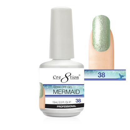 Cre8tion Mermaid Gel Polish, 0916-2054, 0.5oz, MM38 KK1004