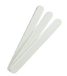 5 Star Nail Files MINI Disposable MANICURE, WOOD Center, WHITE, Grit 100/100 (Packing: 50 pcs/pack - 100 packs/case)