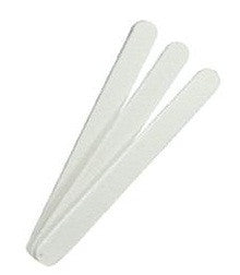 5 Star Nail Files MINI Disposable MANICURE, WOOD Center, WHITE, Grit 80/100 (Packing: 50 pcs/pack - 100 packs/case)