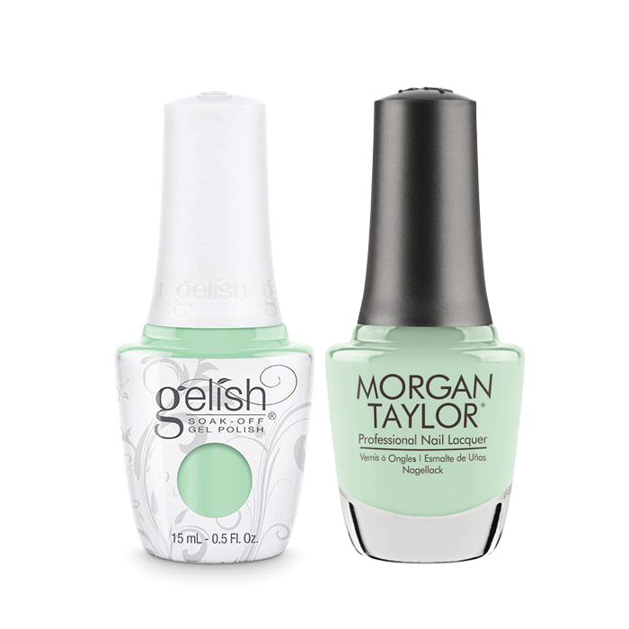 Gelish Gel Polish & Morgan Taylor Nail Lacquer, Mint Chocolate Chip  , 0.5oz, 1110085+ 50085 KK0907